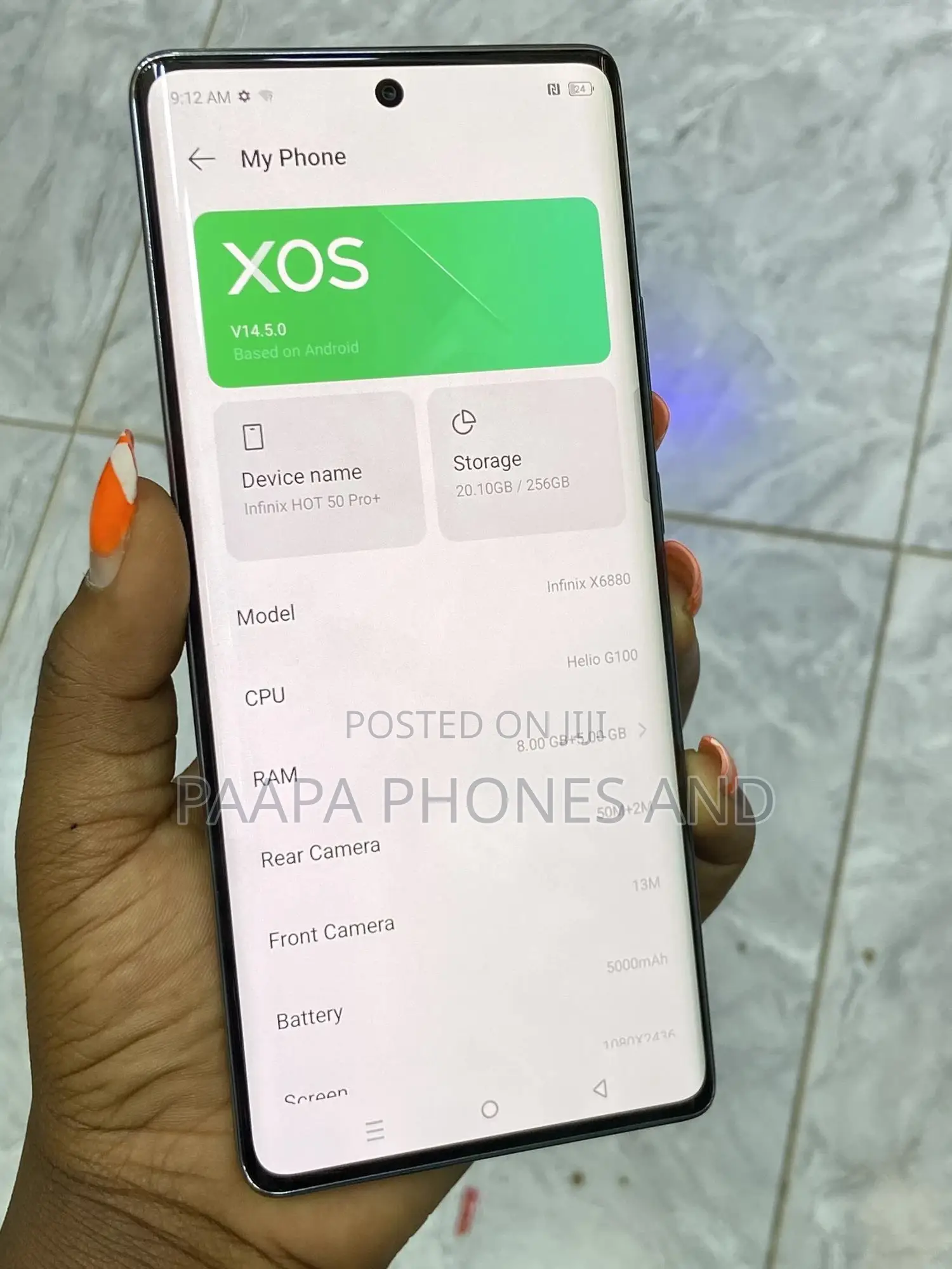 Infinix Hot 50 Pro+ 4G 256 GB Rose Gold