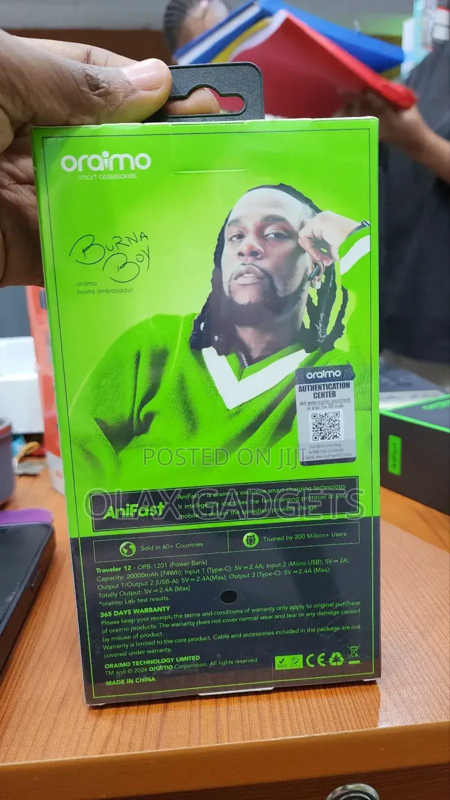 Oraimo Traveler 12 20000mah 12w Power Bank Type C in/Output
