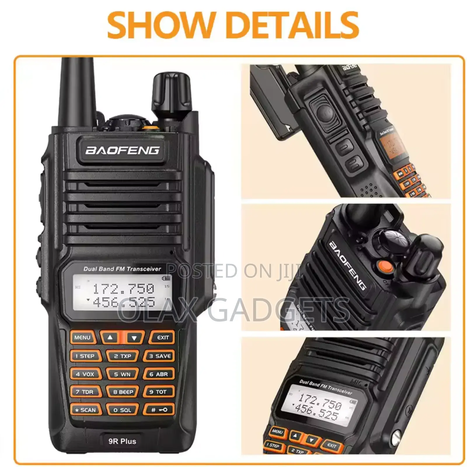 Baofeng Uv-9r Plus 10w Waterproof Dual Band 10km 4800mah
