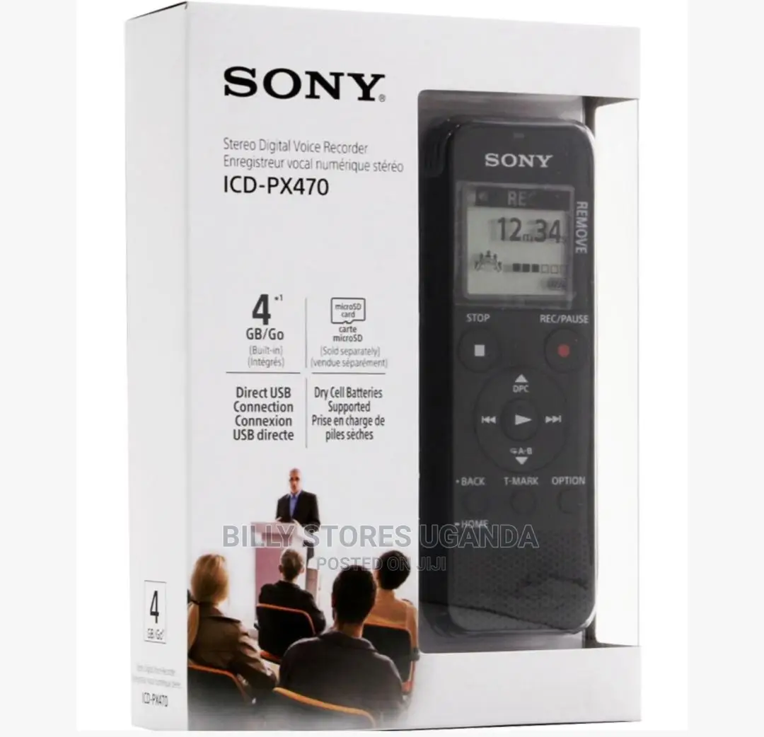 Sony Icd-Px470 Stereo Digital Voice Recorder Built-in Usb