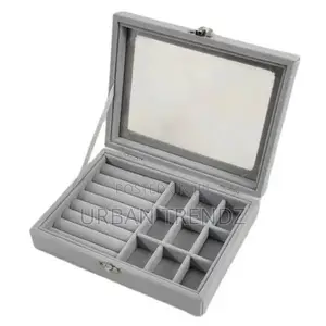 Velvetdrawer Transparentjewelry Display Box Organizer - Gray