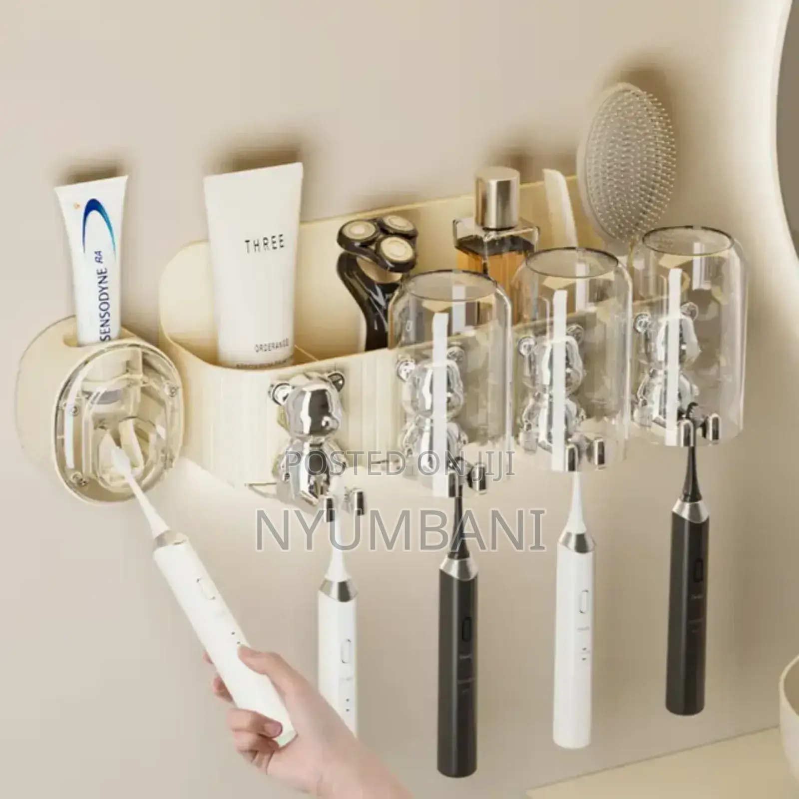 Tooth Paste Dispenser With Cups