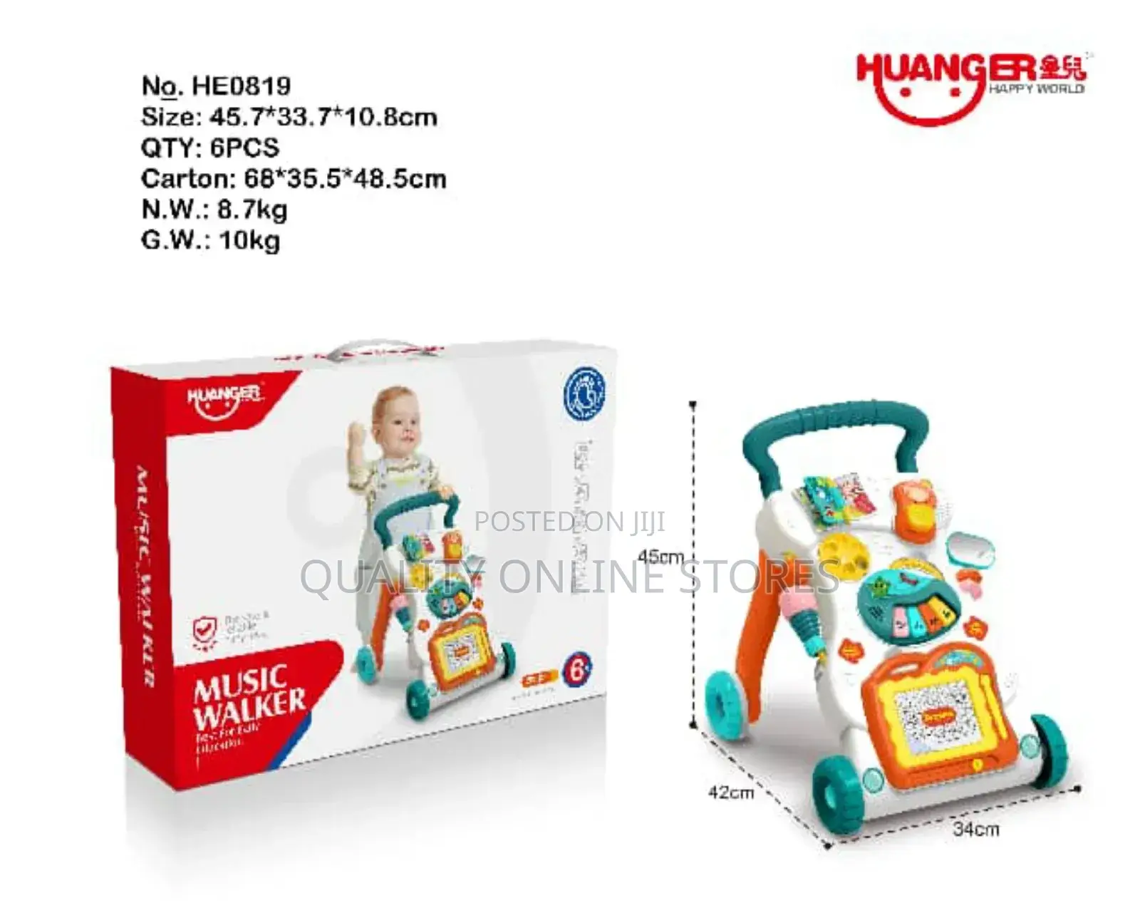 Toy Huanger Baby Push Music Walker