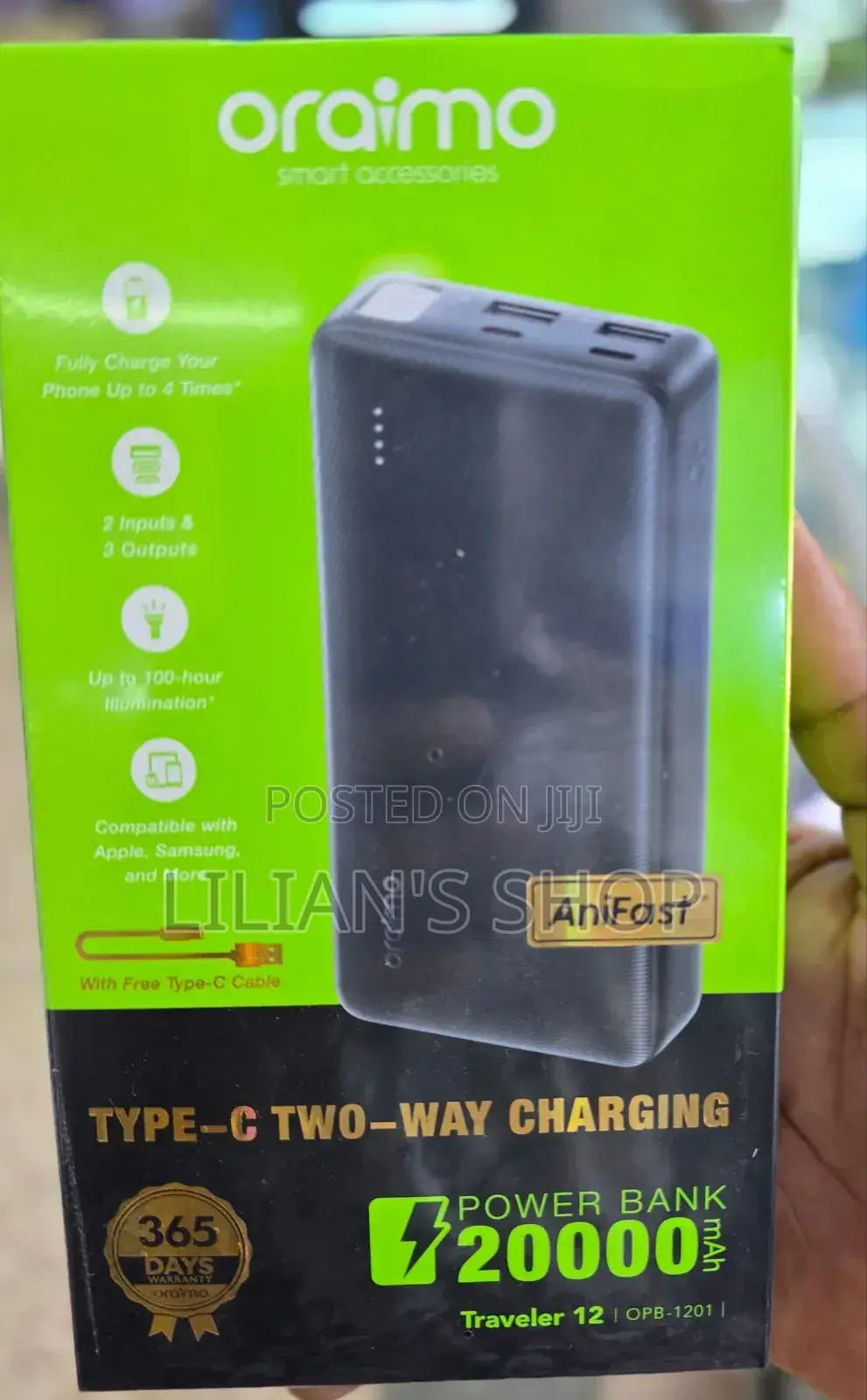 Oraimo Heavy-Duty Power Bank*20000mah