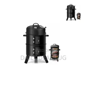 3 in 1 Black Round BBQ Grill
