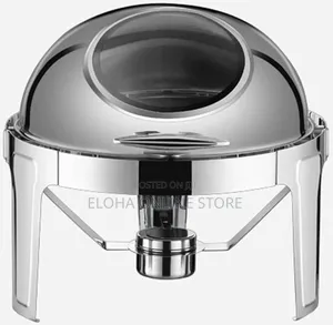 Stainless Steel Round Chafing Dishes With Visible Lid