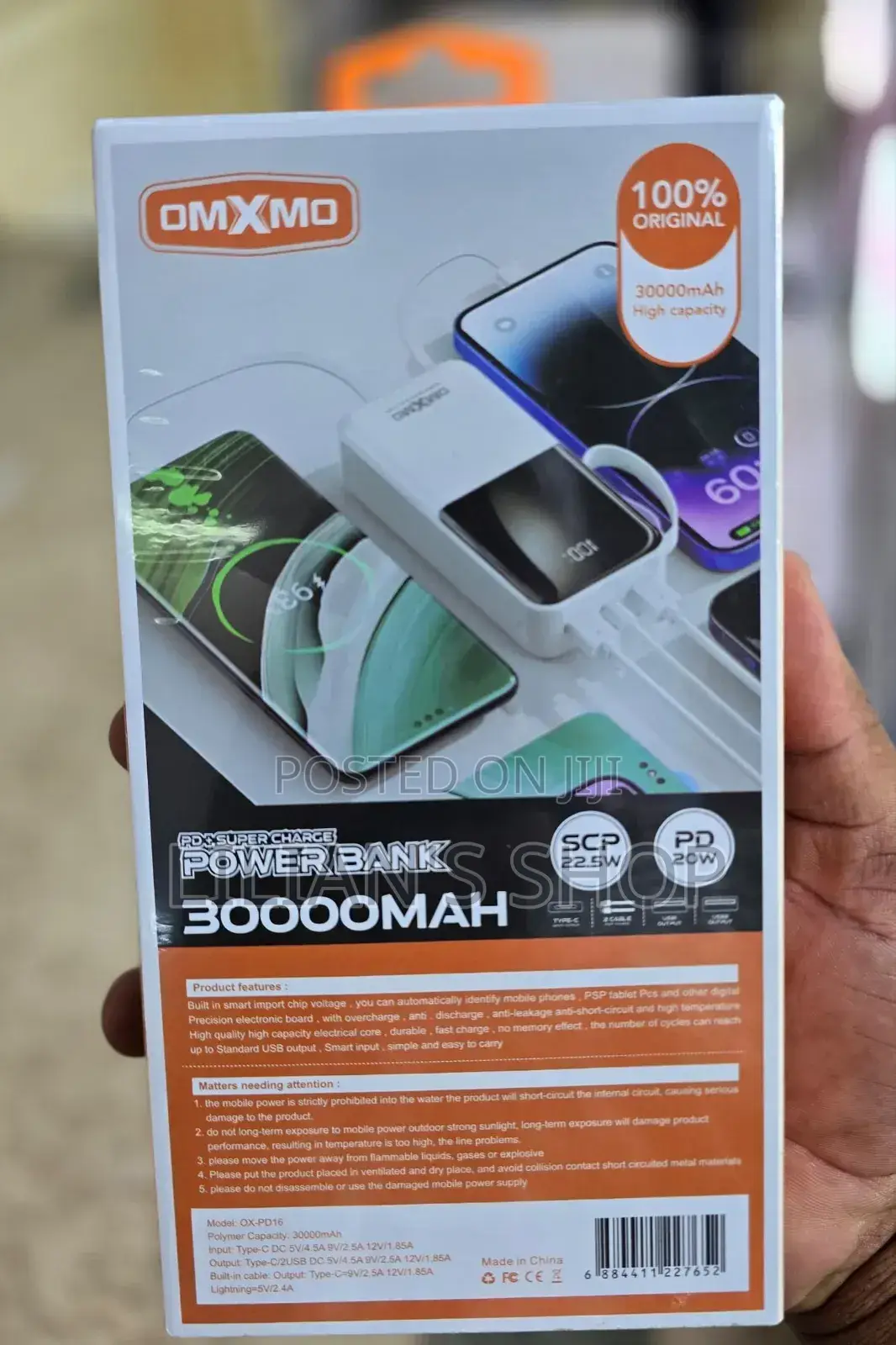Omxmo Original Power Bank 30000mah