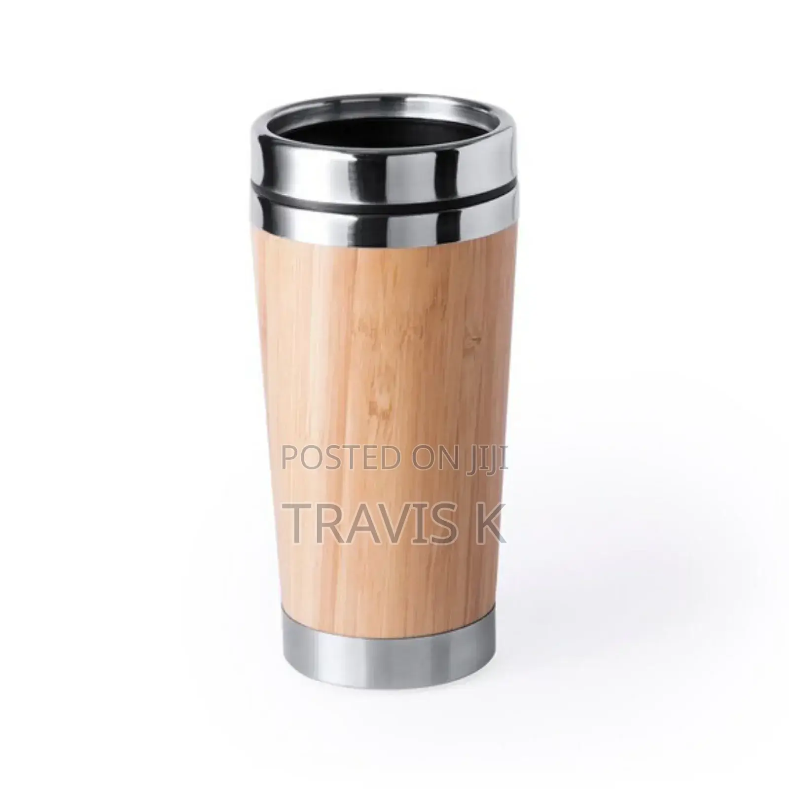 Stainless Steel Bamboo Travel Mug