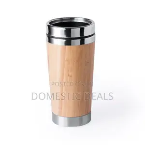Stainless Steel Bamboo Travel Mug