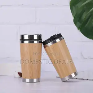 Stainless Steel Bamboo Travel Mug