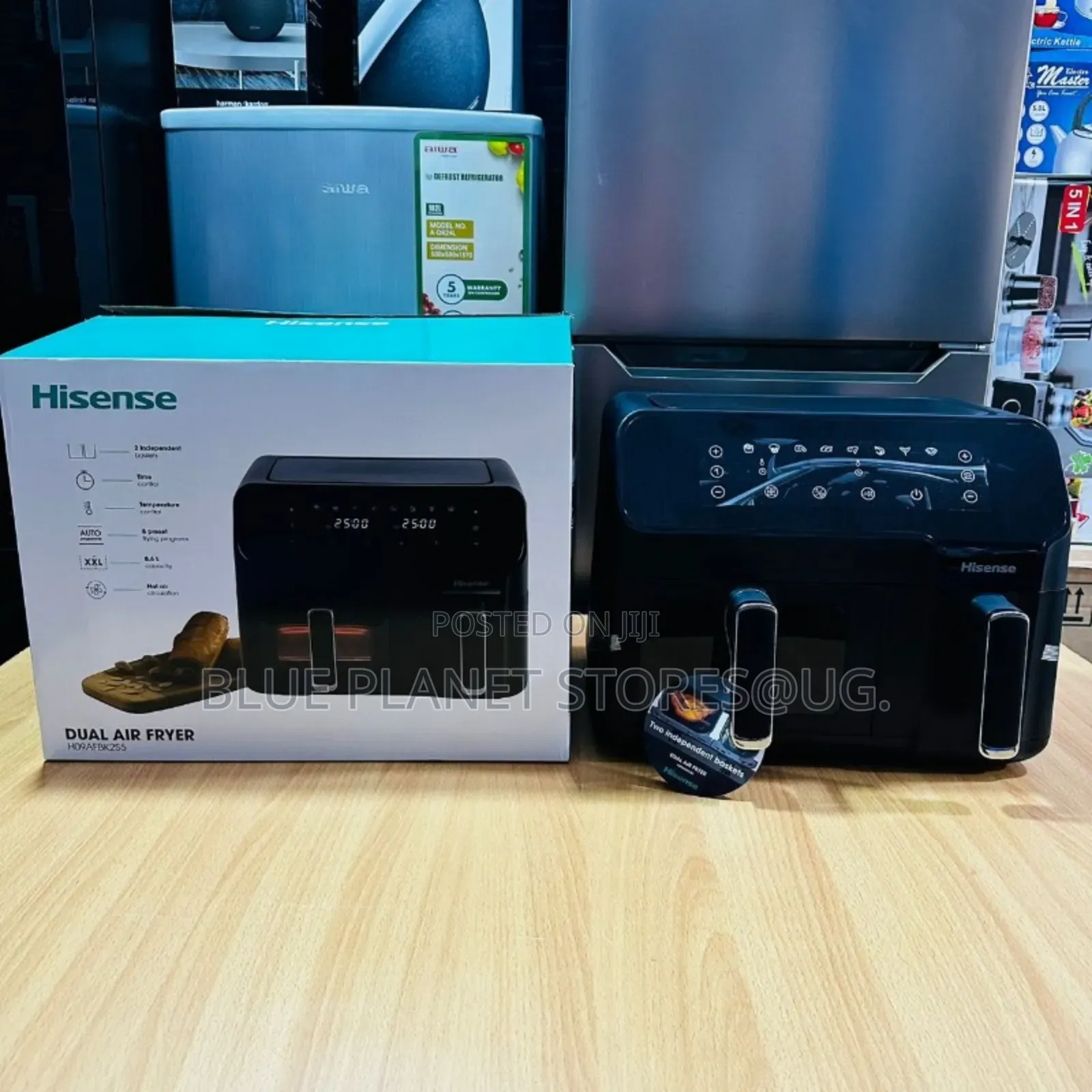 Hisense 8.6litre Dual Basket Airfryer \\ 1700w \\ Ho9afbk2s5