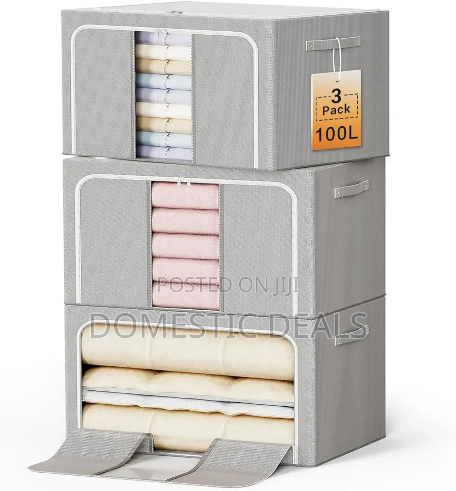 Set of 3 Clothes Storage Boxes