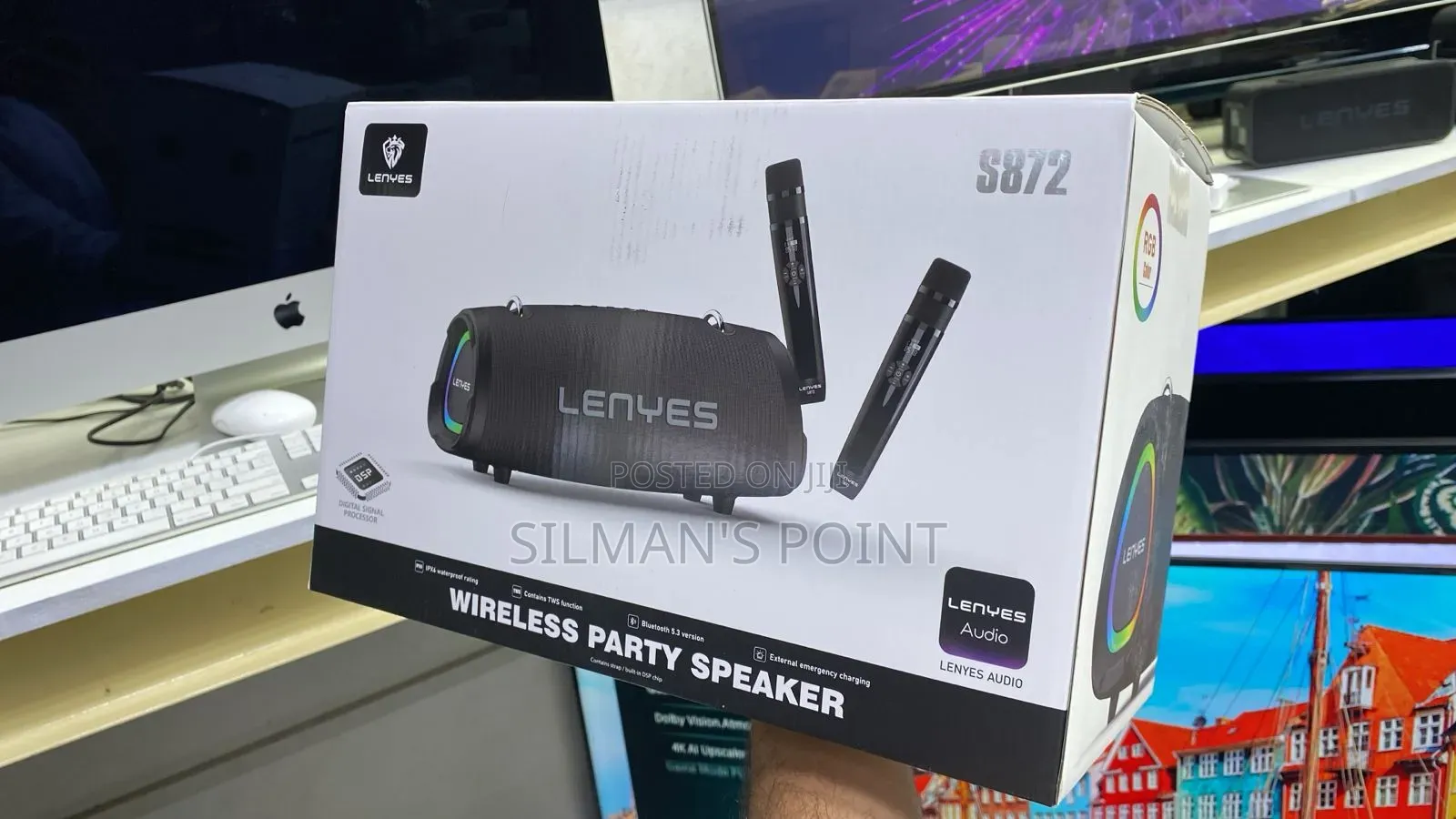 Lenyes Wireless Party Speaker With Dual Microphones