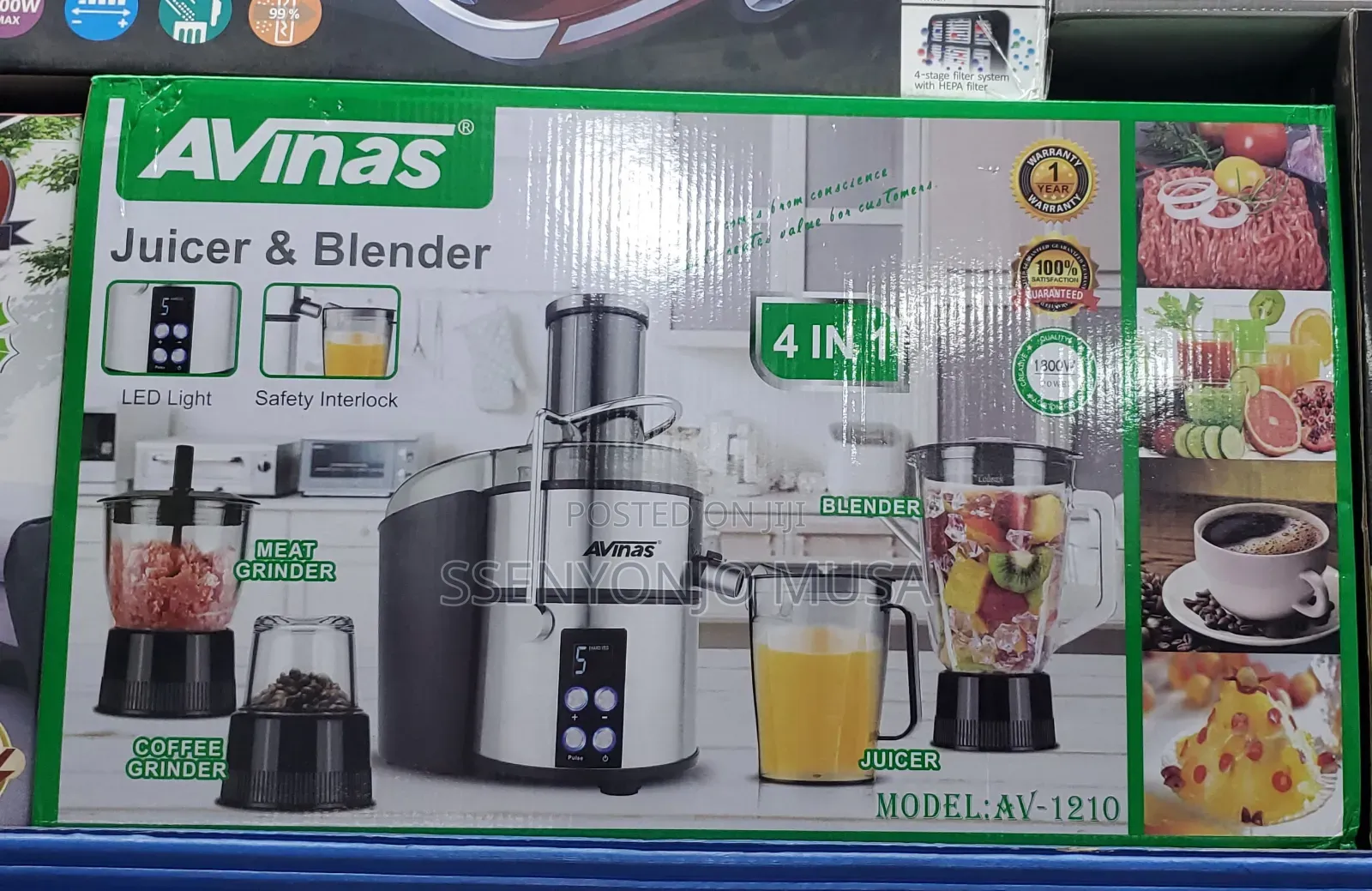 Avinas 4-in-1 Juicer Blender | 1800w Multi-Functional