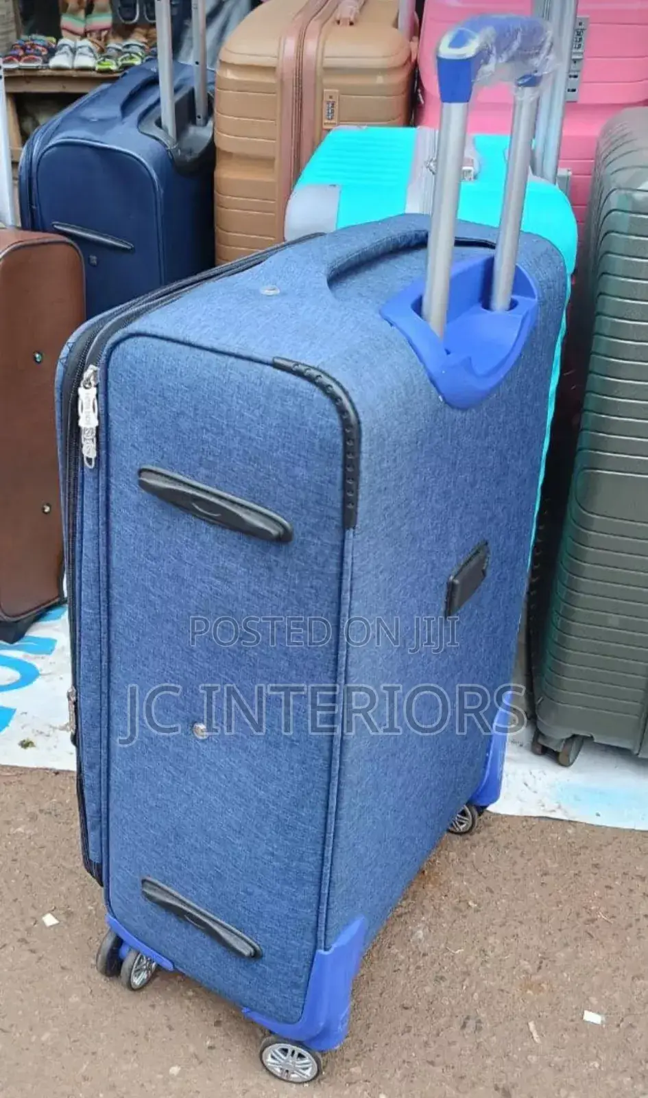 Cloth Blue Suit Case 3 Pieces
