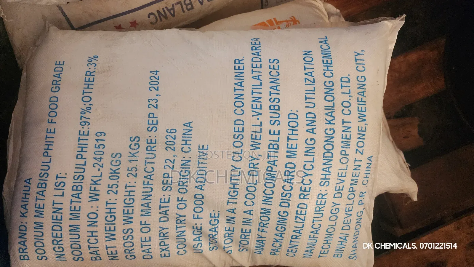 Sodium Metabisulphite Bag