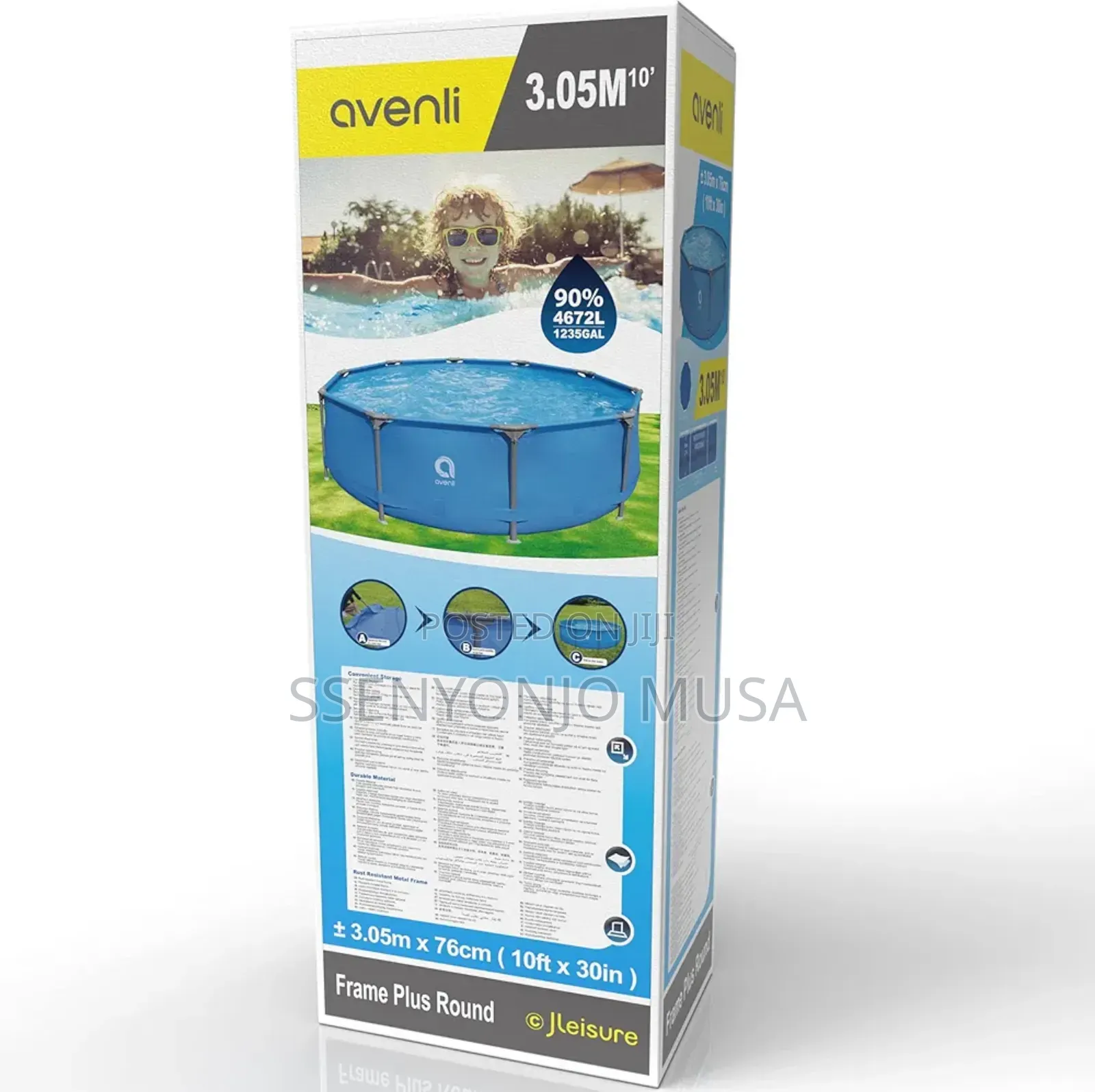 Intex Avenli 3.0m Round Steel Frame Pool | Durable and Easy-