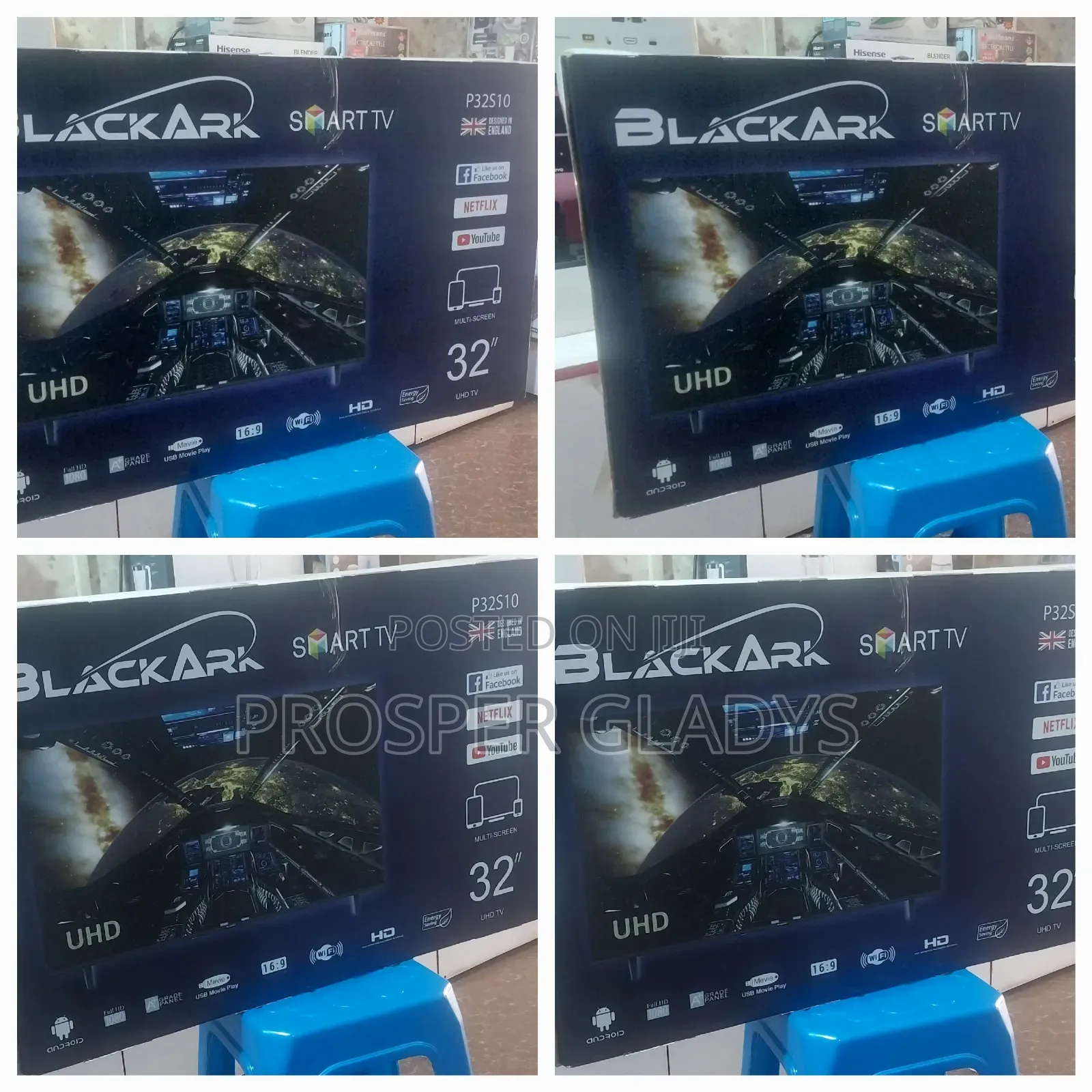 Blackark 32 Smart Digital Flat Screen Flameless.