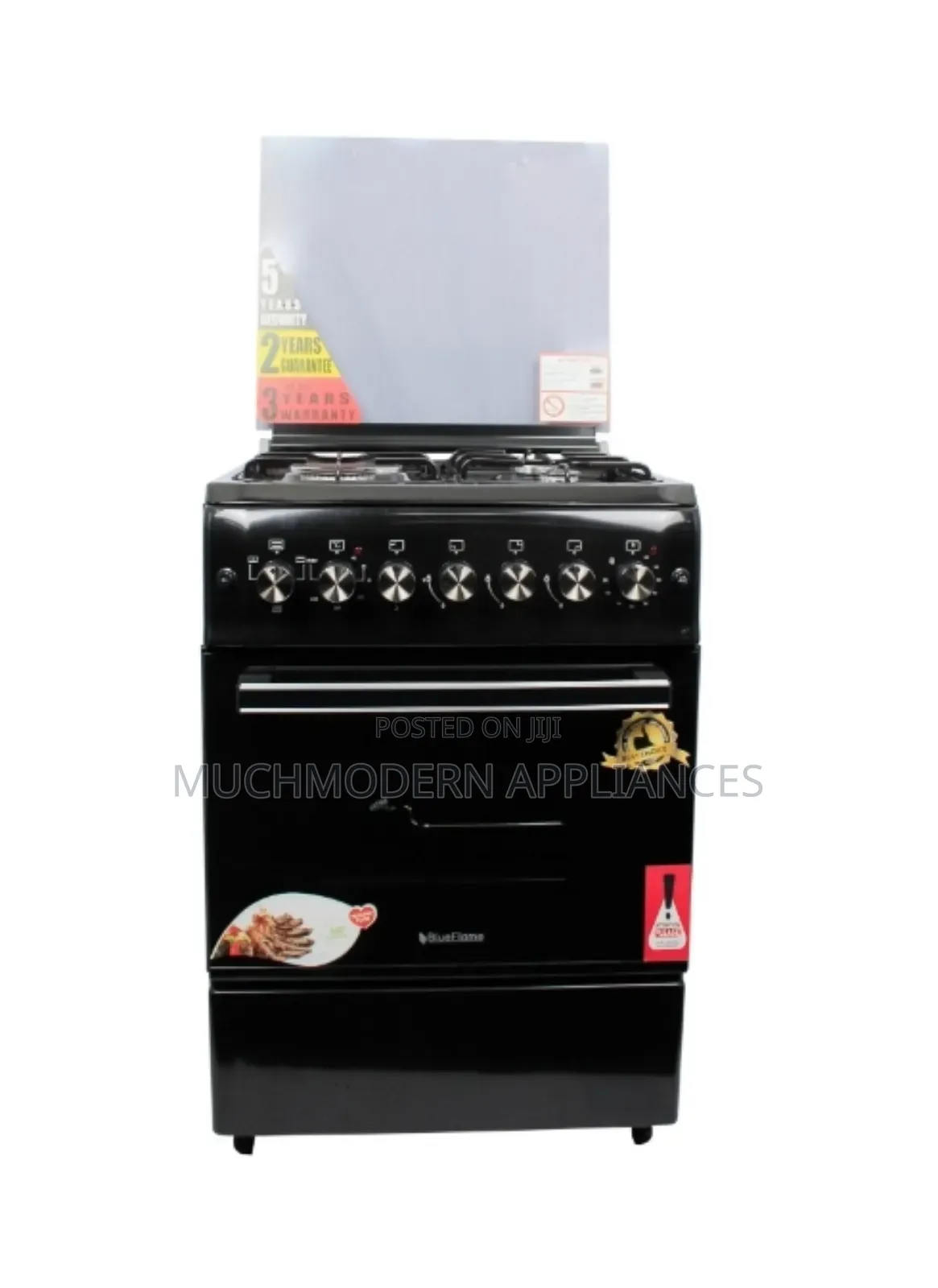 Blueflame Cooker 60x60cm 3 Gas 1electric Oven S6031EFRP–BC