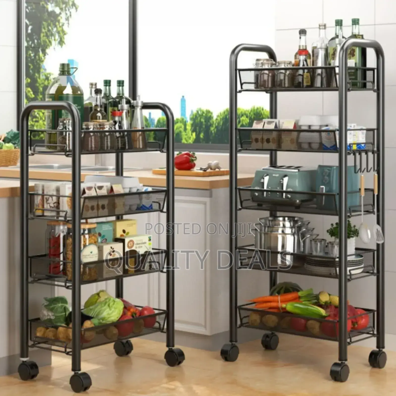 Kitchen 5 Tier Mobile Spice Rack