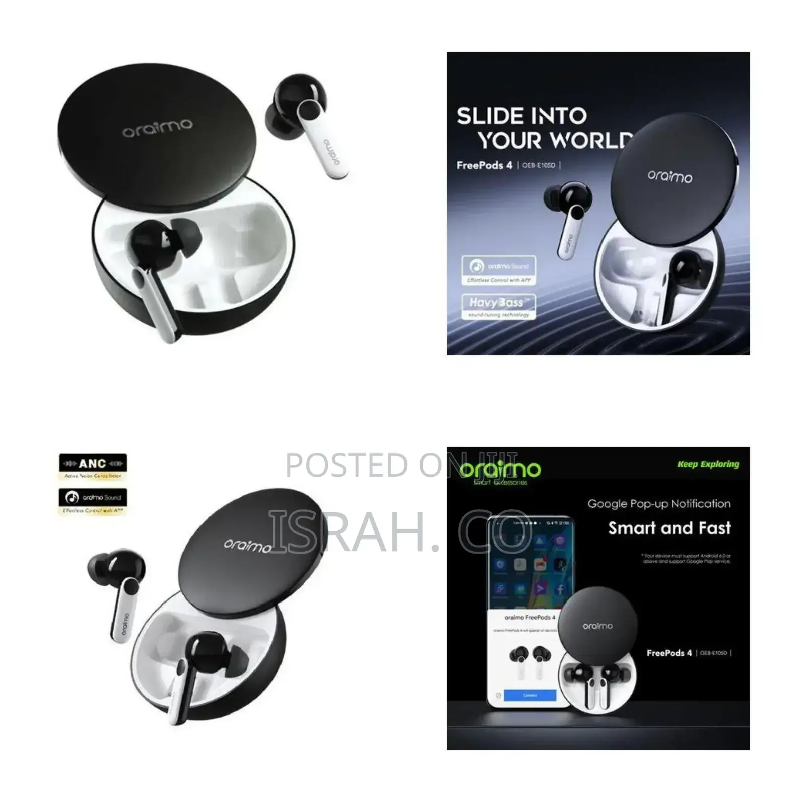 Oraimo Freepods 4 Active Noise Cancellation True