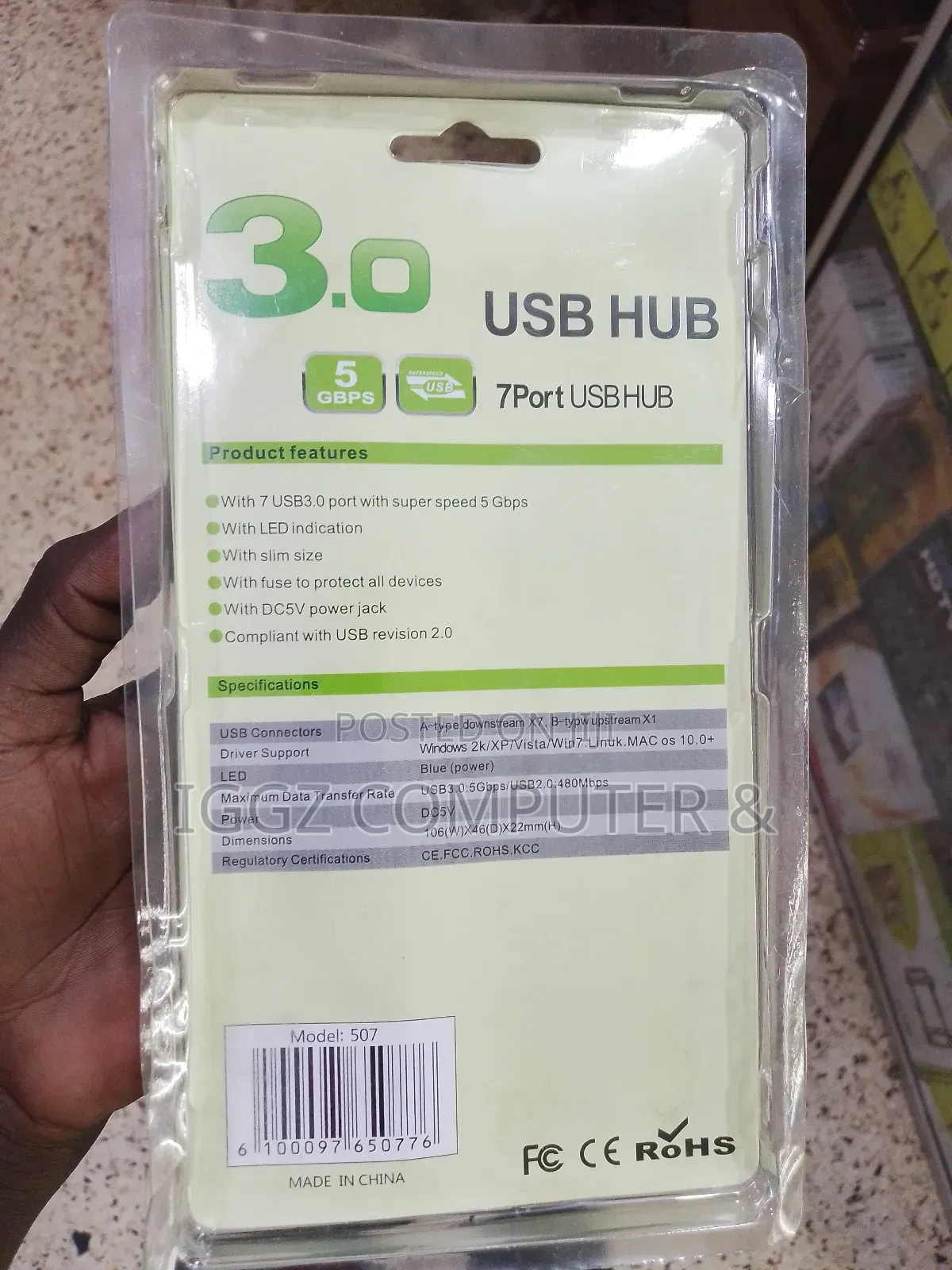 7-Port USB 3.0 Hub