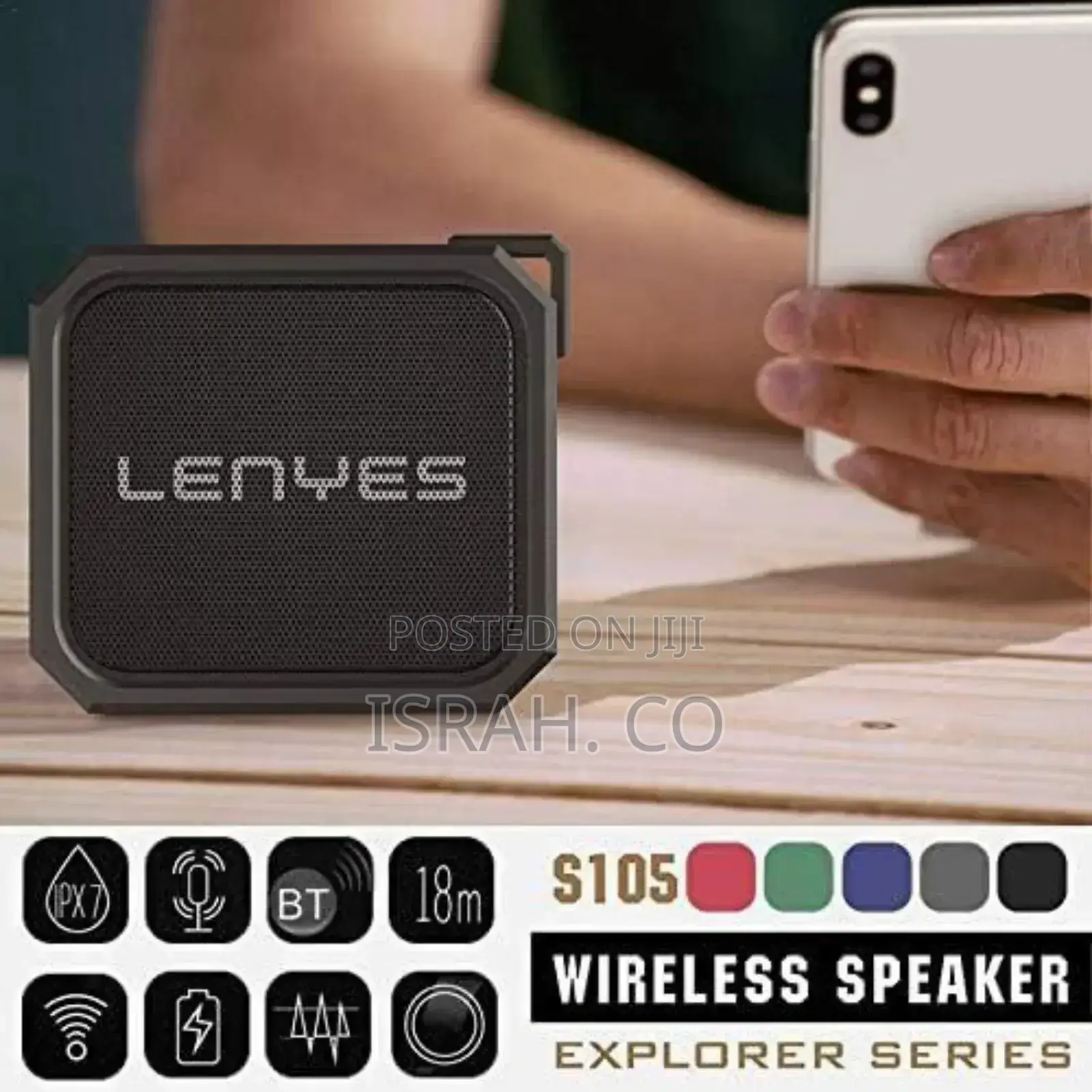 Bluetooth Stereo Speaker S105 IPX7 Waterproof Hifi Bass