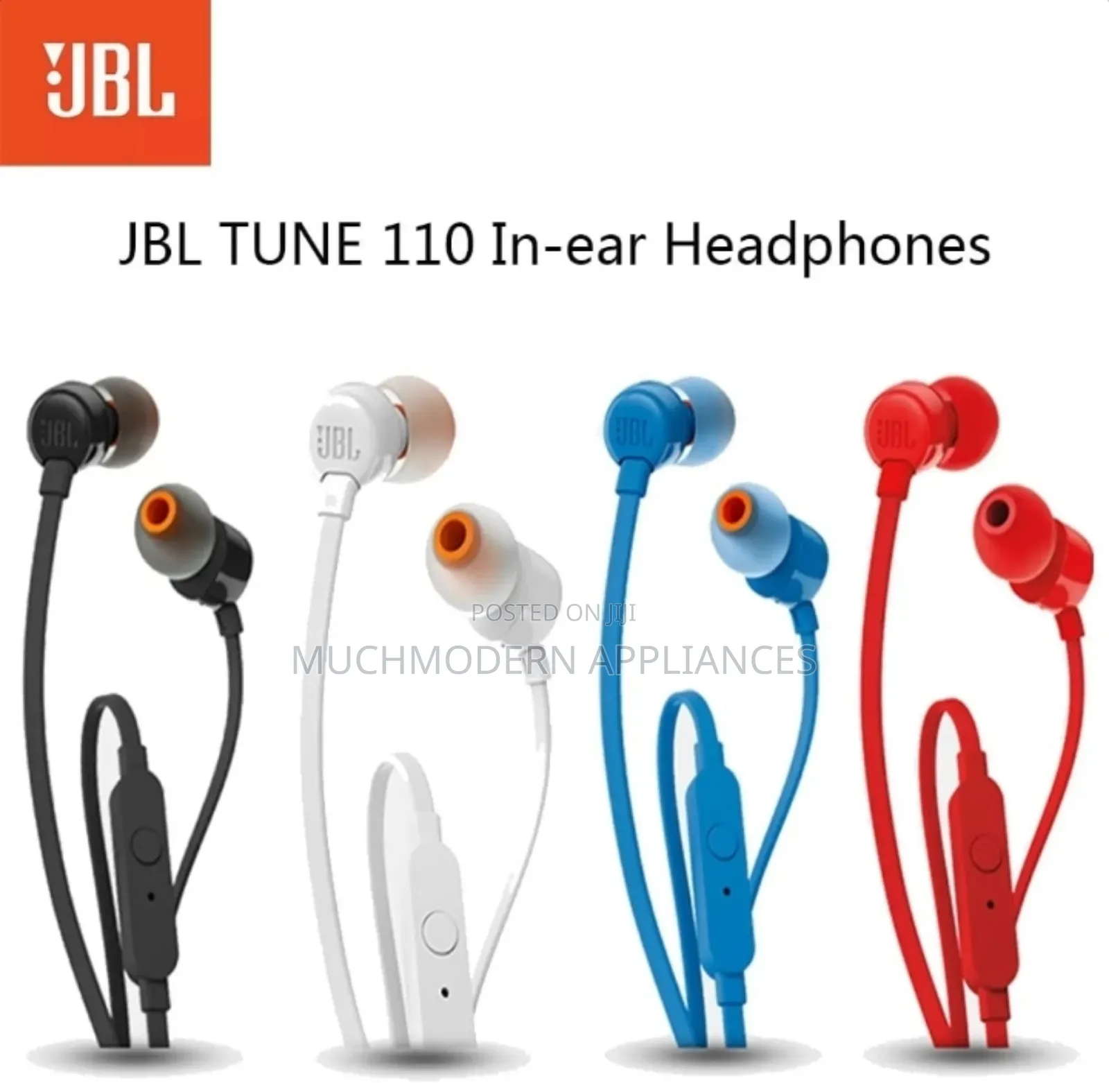 JBL T110 Wired in-Ear Headphones With JBL Pure Bass Sound