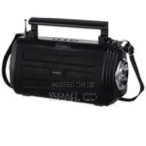 Portable Mini Speaker USB TF AUX FM DC5V Solar Glass - Black