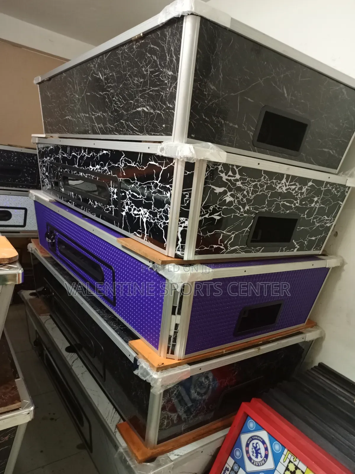 Purple and White Colour Pool Table Full Set With Slate Original