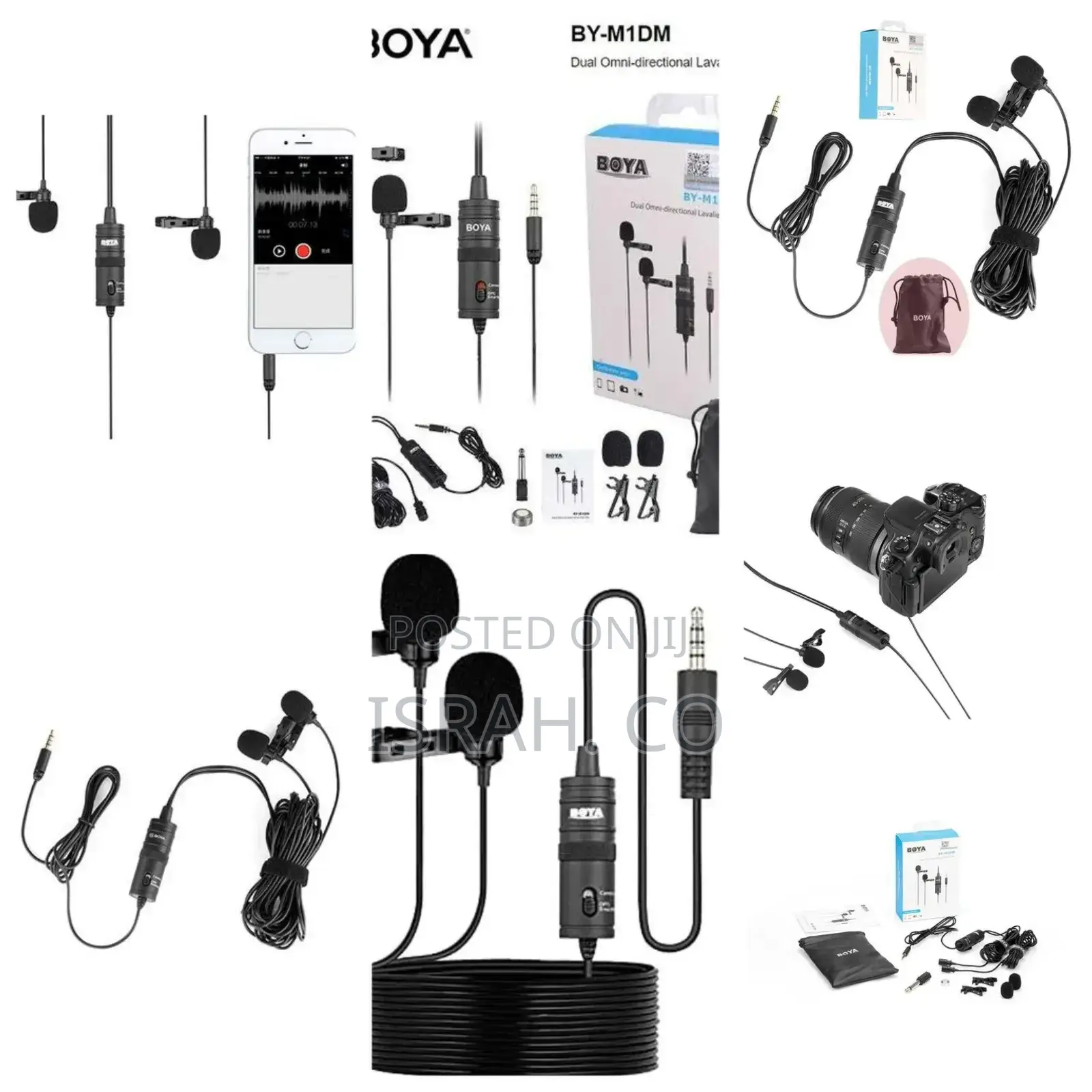 Boya BY-M1DM Microphone Dual Omni Directional Lavalier Mic