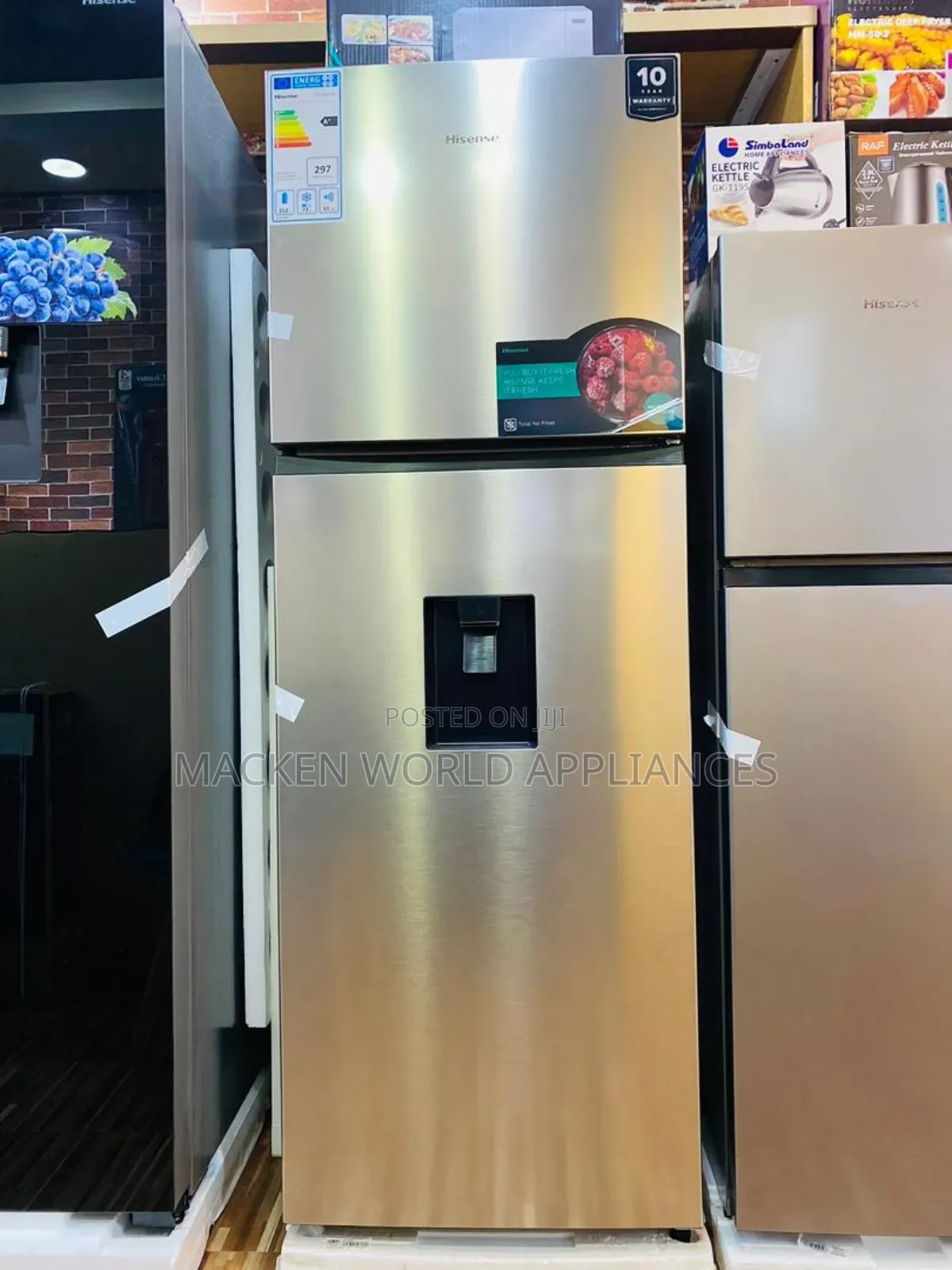 Hisense 419 Liters With Water Dispenser 10 Years Warranty