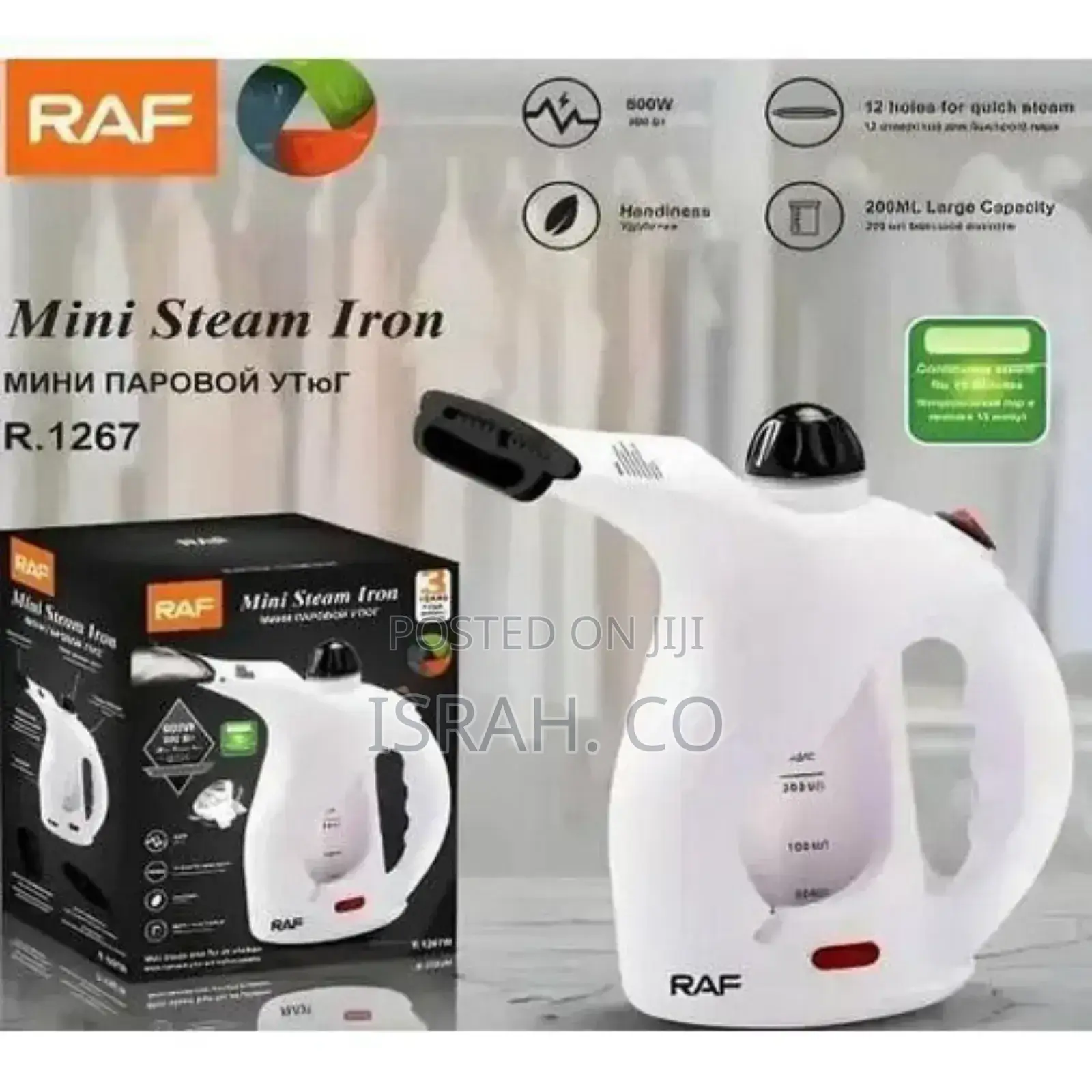 RAF Steam Iron 800w Power Portable Household Electricironing