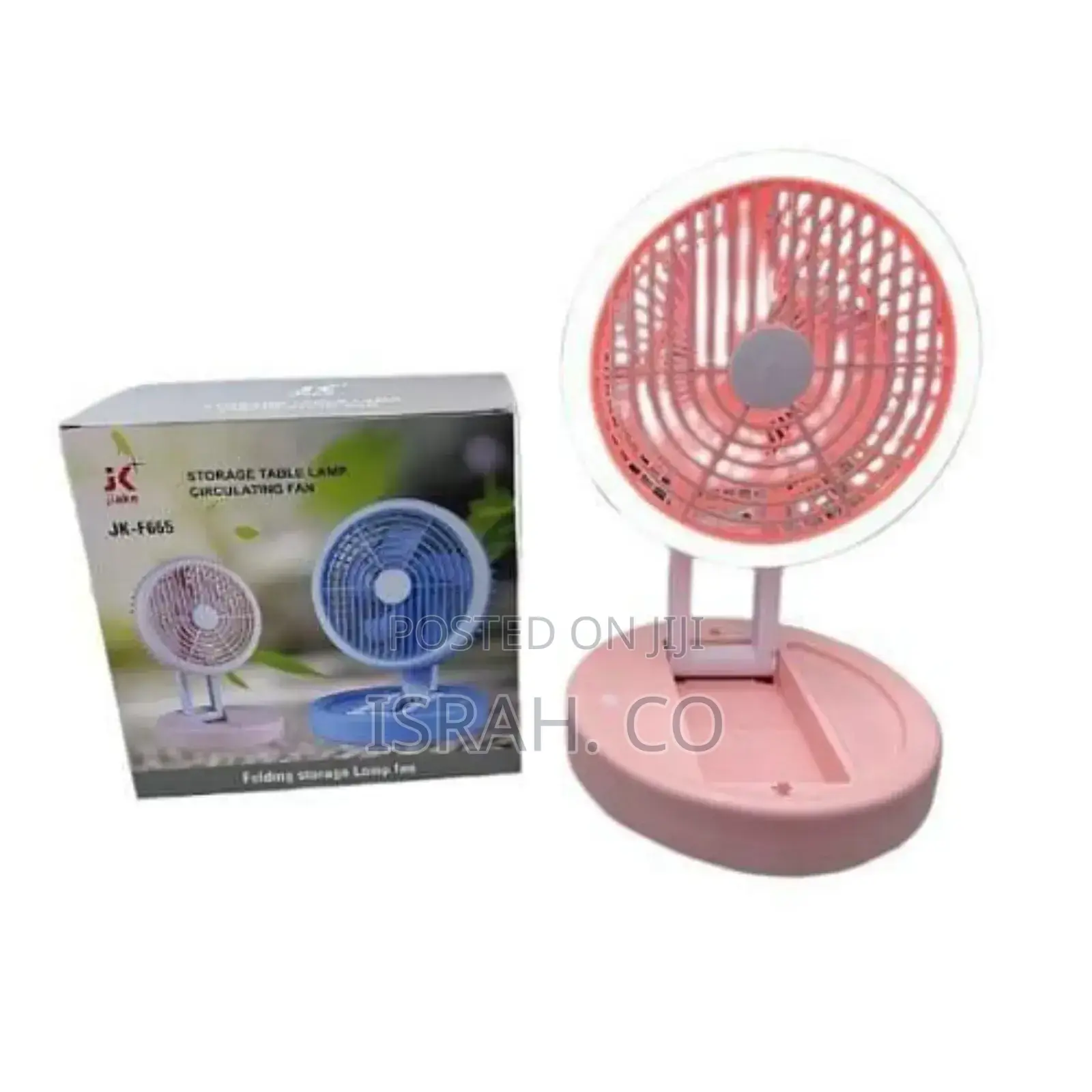 Portable Storage Table Lamp Circulating Fan USB Rechargeable