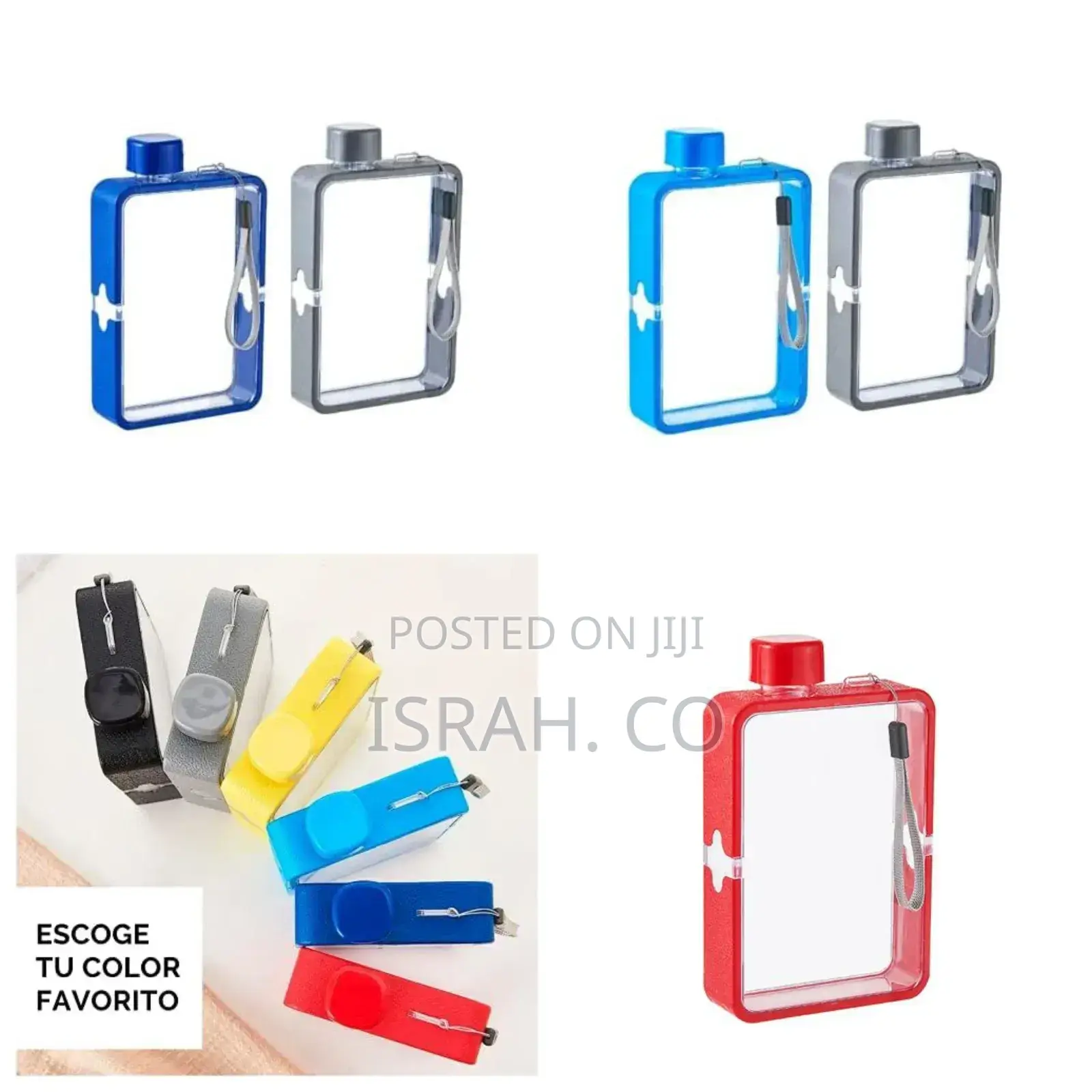 380ml Flat Water Bottle Memo Notebooktravel Slim Drink Water