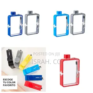 380ml Flat Water Bottle Memo Notebooktravel Slim Drink Water