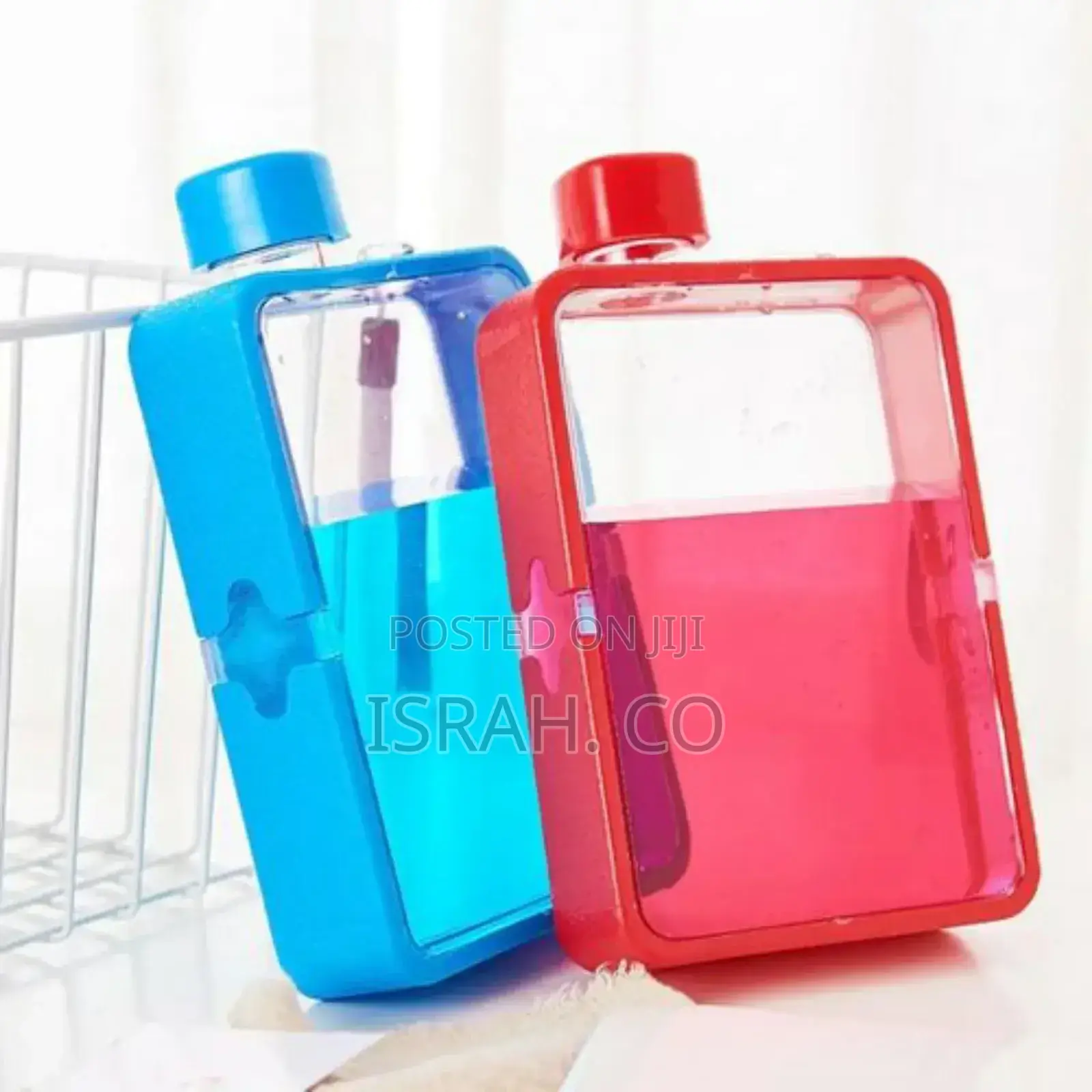 380ml Flat Water Bottle Memo Notebooktravel Slim Drink Water