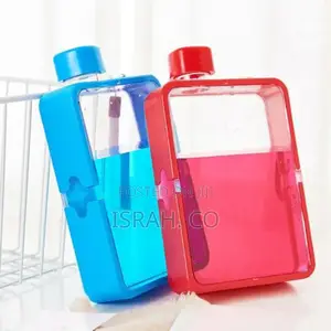 380ml Flat Water Bottle Memo Notebooktravel Slim Drink Water