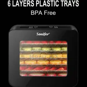 Sonifer 6 Layer Fruits Food Dehydrator Dryer - Black