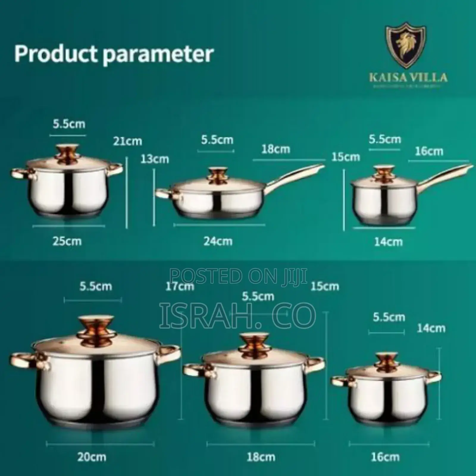 12 Pieces Heavy Stainless Steel Saucepans/Cookware Pots