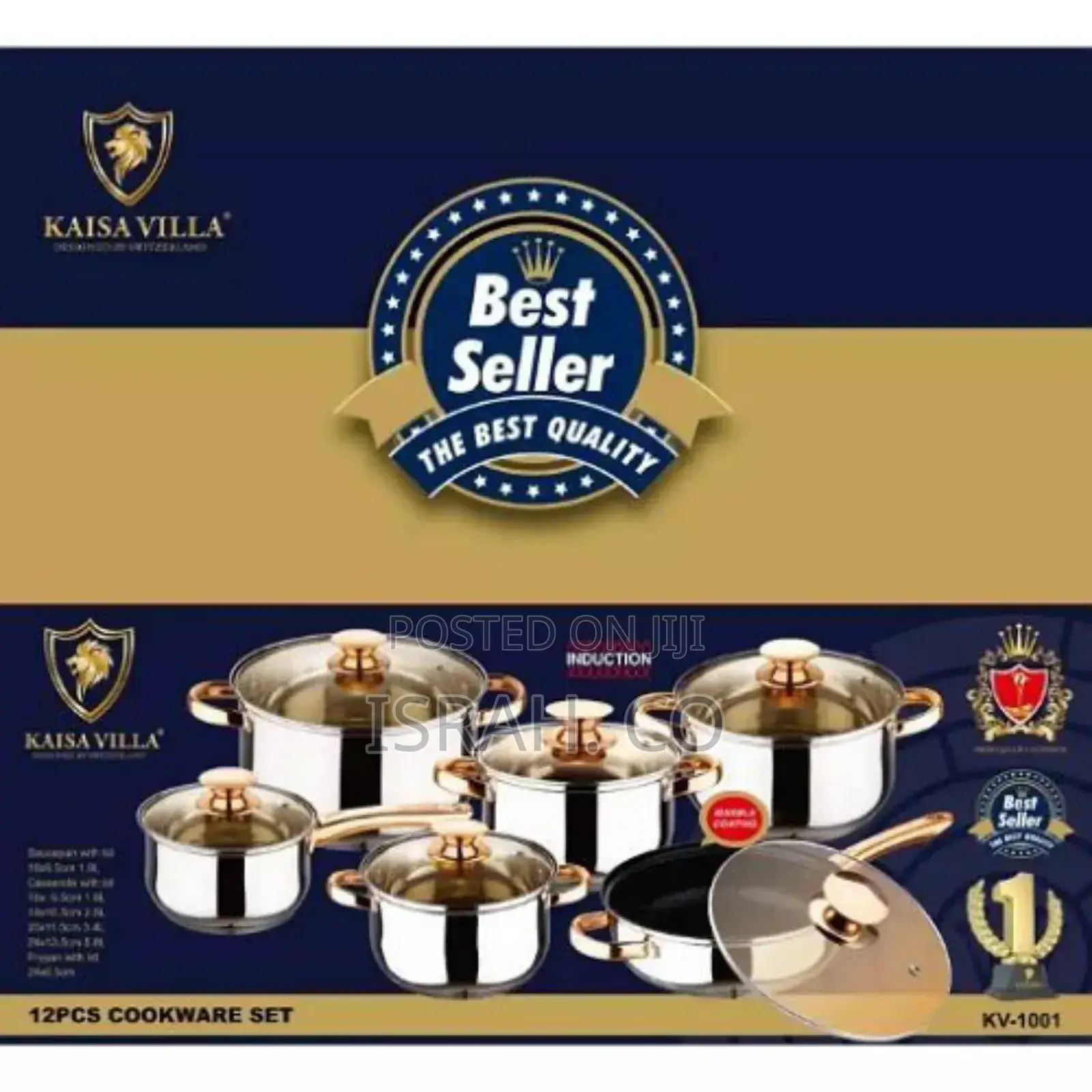 12 Pieces Heavy Stainless Steel Saucepans/Cookware Pots