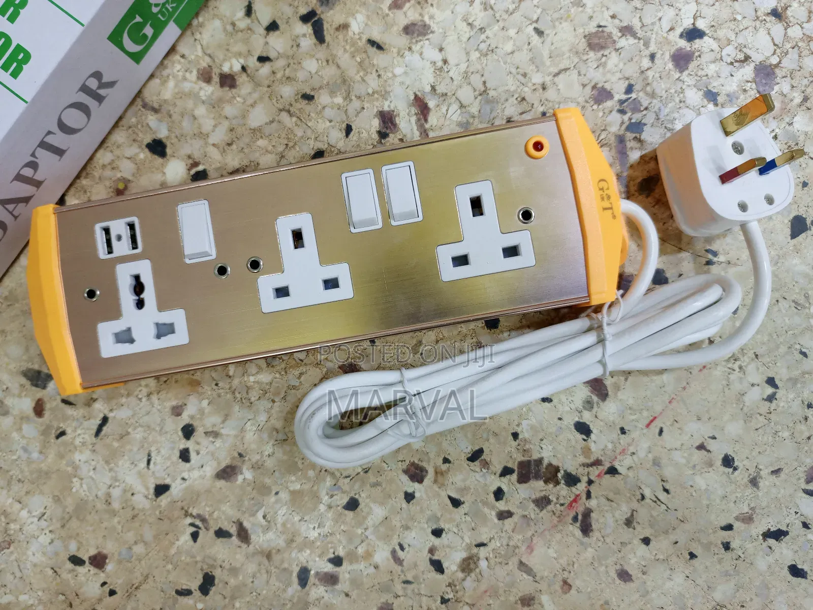 G T 3-Way Power Extension With 2 Charging Ports