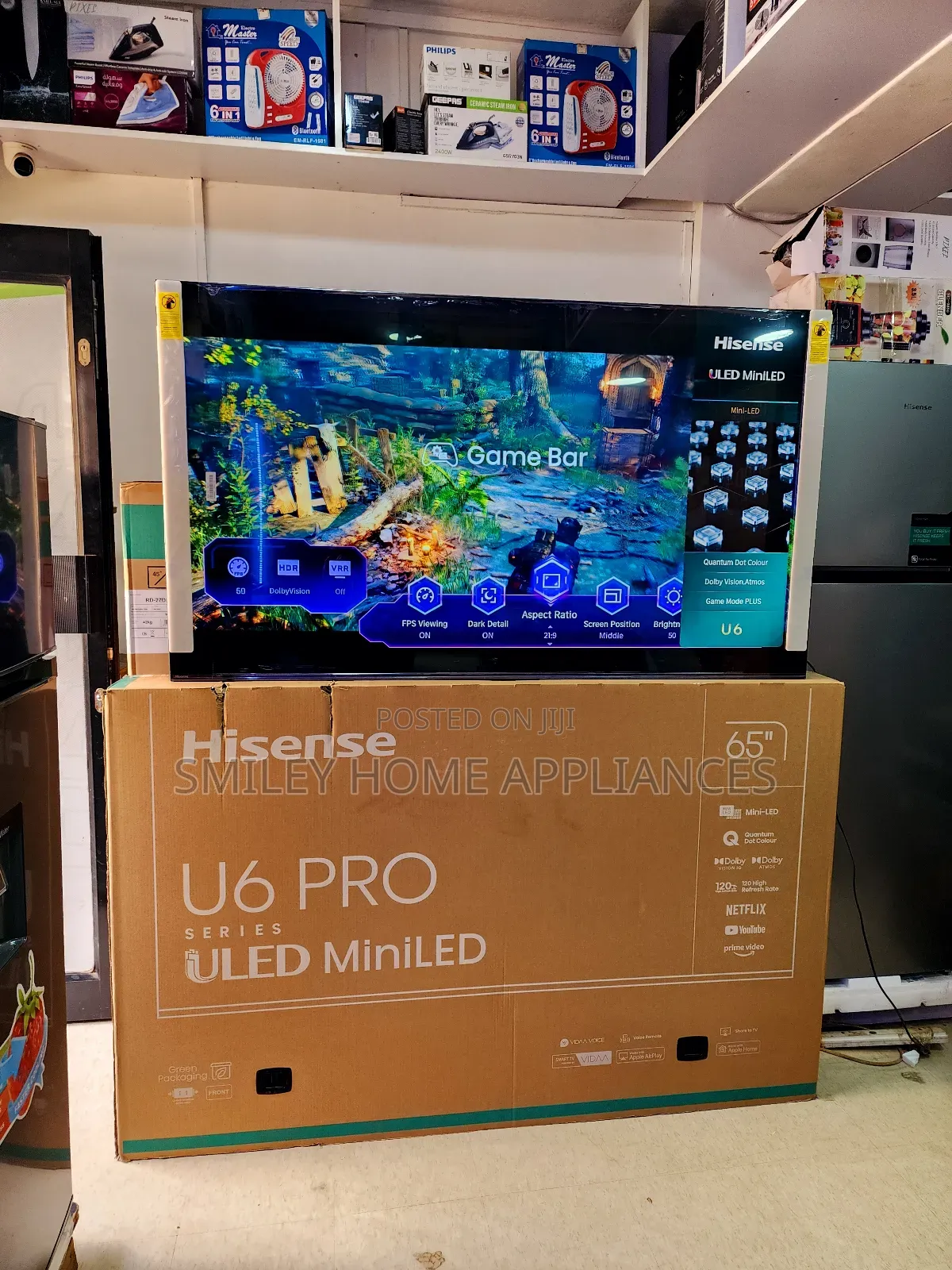 Hisense ULED4K Miniled Pro 6 Series Vidaa Smart Tv 65inches