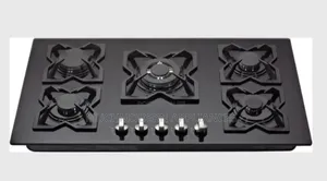 IQRA 90cm Built-in Gas Hob, 5 Burners, Glass