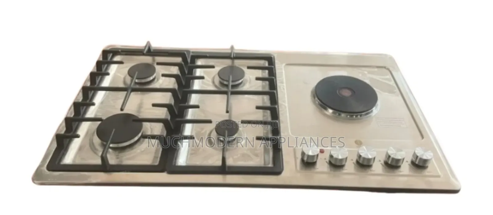 IQRA 90cm Built-in Hob, 4 Gas Burners + 1 Electric