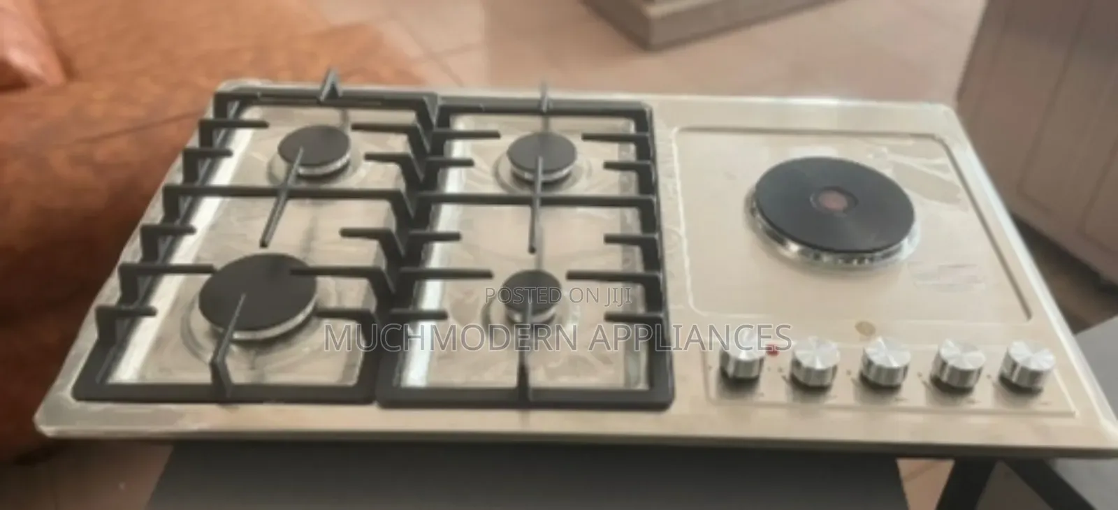 IQRA 90cm Built-in Hob, 4 Gas Burners + 1 Electric