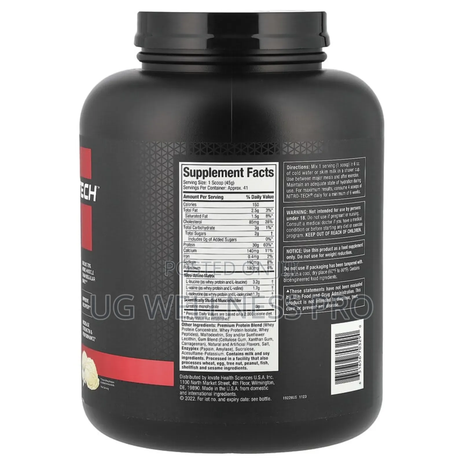 Muscletech, Nitro-Tech Whey Protein, Vanilla Cream, 41 Serv