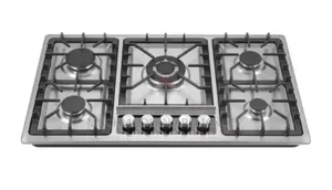 IQRA 90cm Built-in Gas Hob, 5 Burners, Auto Ign IQ-KH5014SS