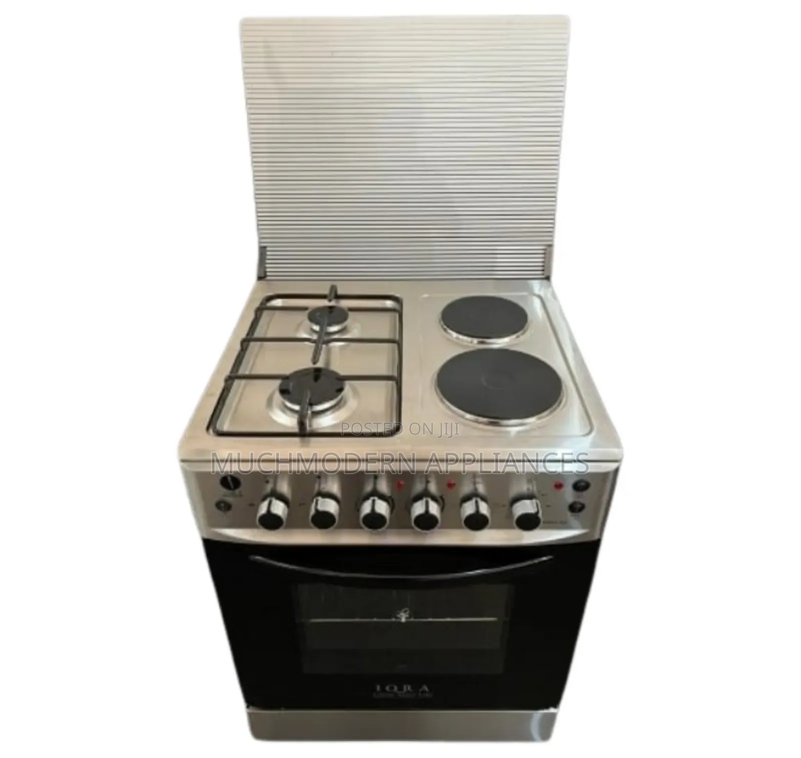 IQRA 60x60cm Cooker, 2 Gas Burners + 2 Hotplate Oven,