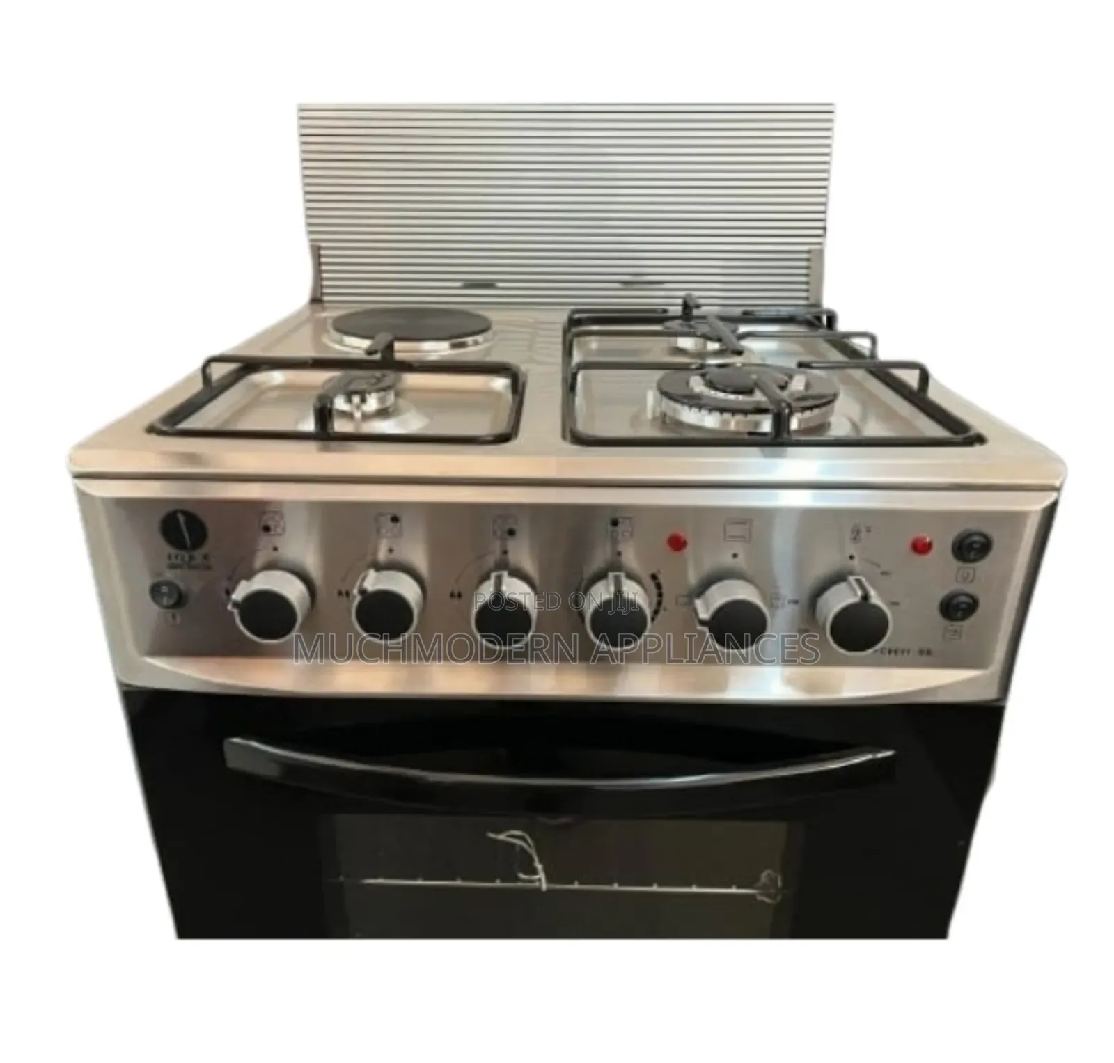 IQRA 60x60cm Cooker, 3 Gas + 1 Hotplate Ele Oven IQ-FC6611SS